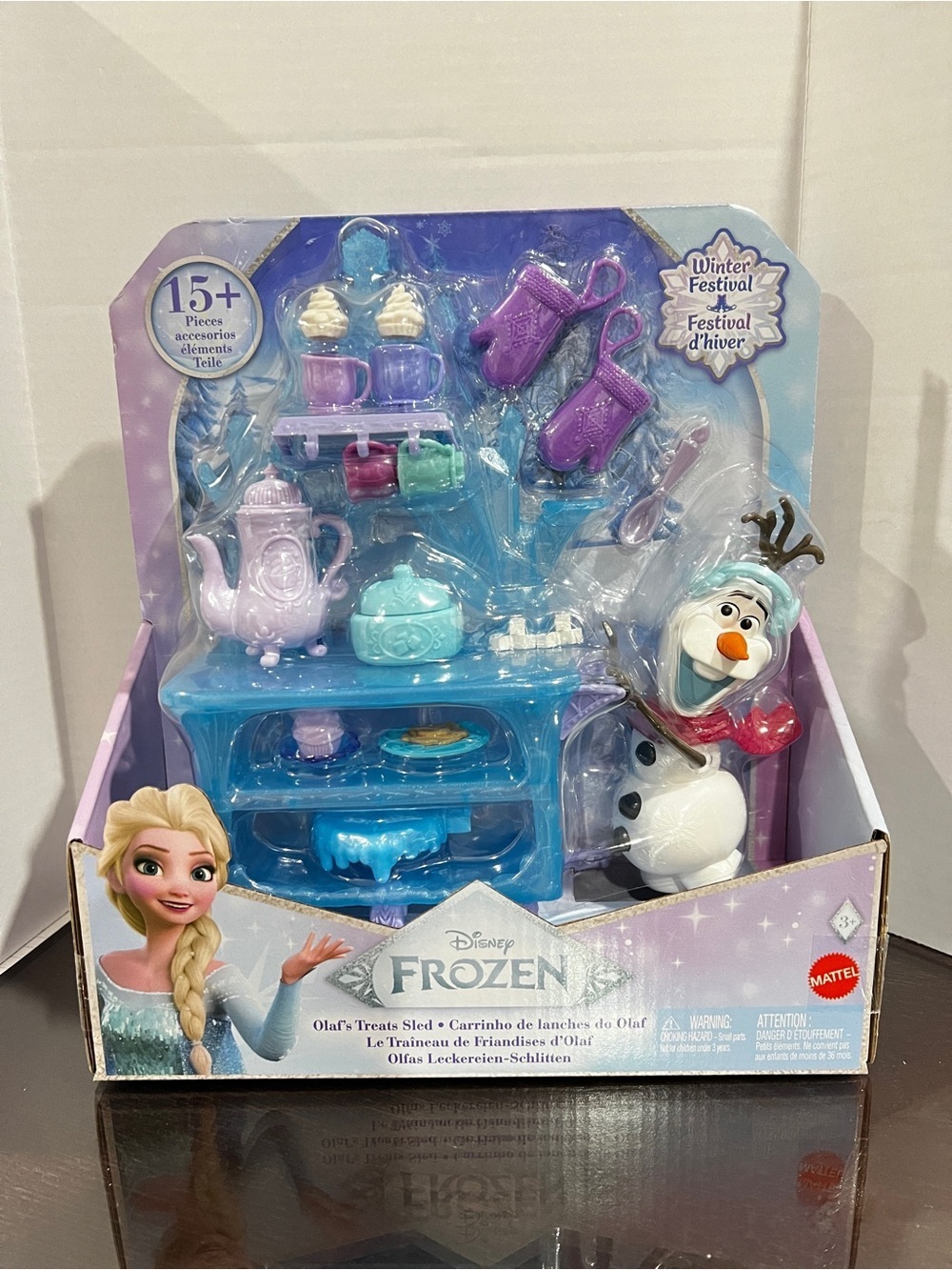 Disney Frozen Olaf Treat Sled Playset with Olaf Doll 15 Winter Festival Accessor